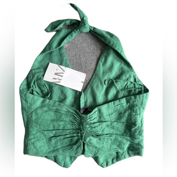 ZARA LINEN/COTTON WAISTCOAT - XS - Picture 2 of 3